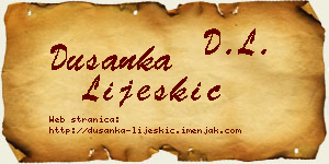 Dušanka Lijeskić vizit kartica